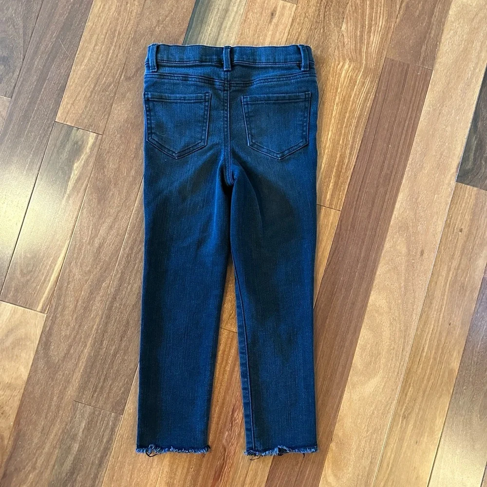 OshKosh BGosh Girl 6/6X Black Jeans w/ Button Fly/Snaps - Like New